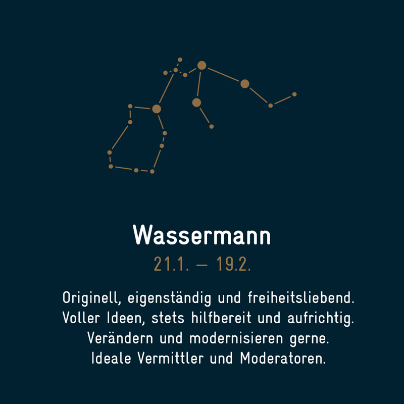 Sternzeichenanhänger Wassermann Manu Sternenschmuck